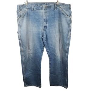 Dickies Men's Relaxed Fit Carpenter‎ Jeans 44x30 Light Wash Denim